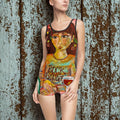 Rock Bottom Illustration Swimsuit | Vintage Art Graphic One-Piece