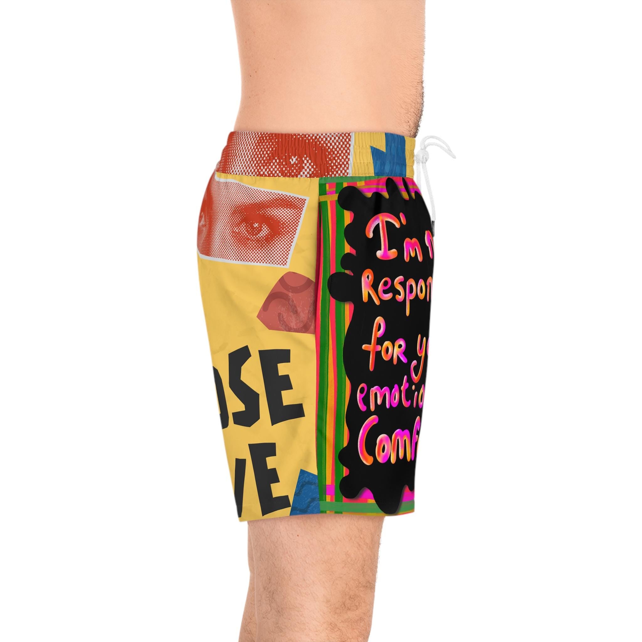 I'm Not Responsible for Your Emotional Comfort Swim Shorts  Choose Love AOP