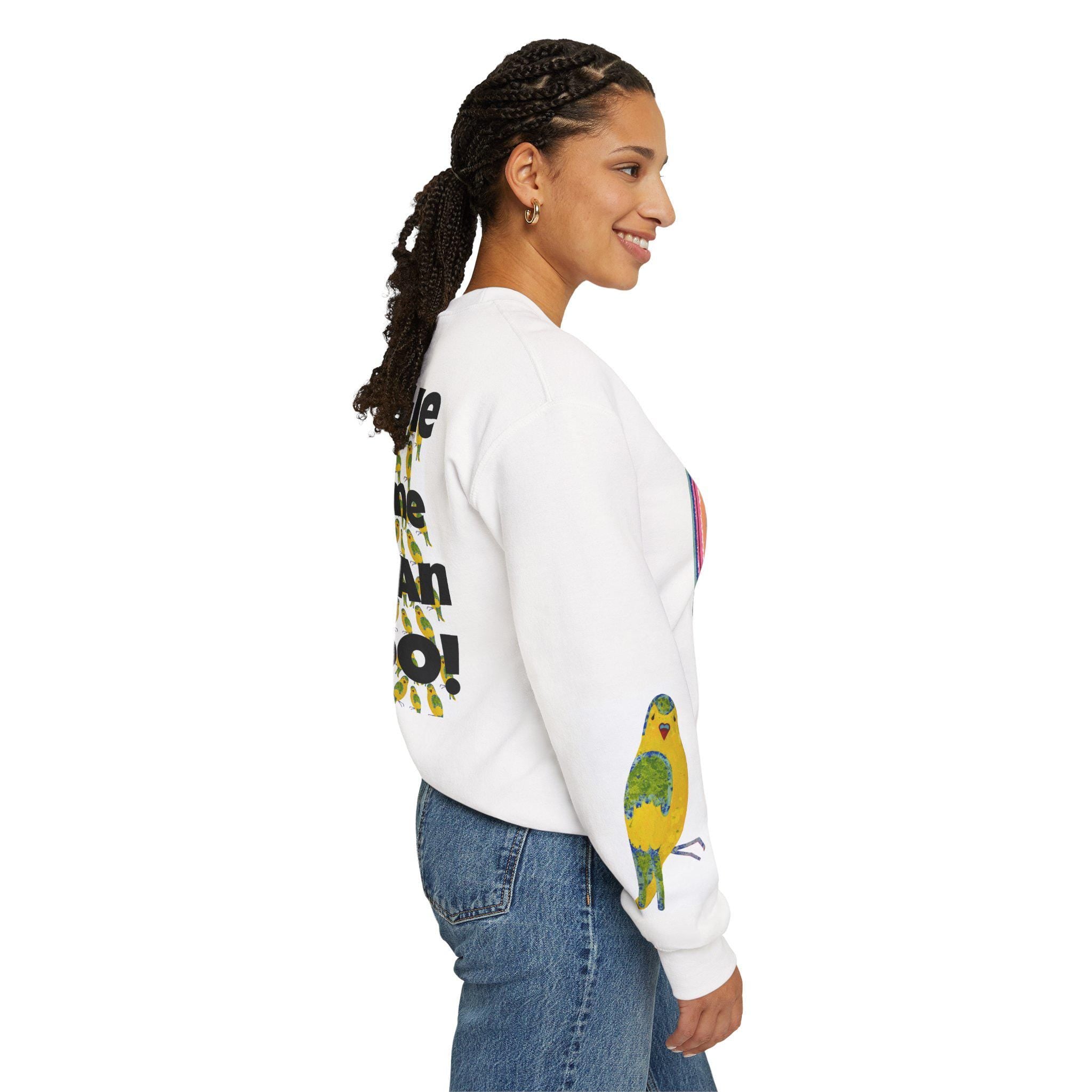 Budgie Parrot Illustration Sweatshirt | My Budgie Judges Me Graphic