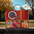 Abstract Colorful Circles Waterproof Canvas Bag | Artistic Geometric Print