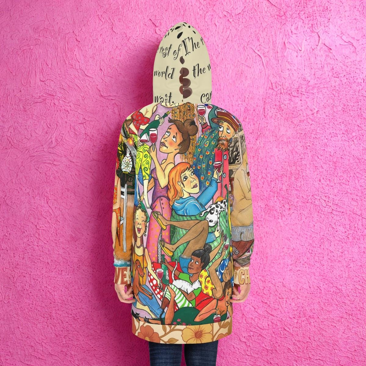 Still Romantic Just Not Self-Destructive Hoodie Dress | Illustrated Retro Collage