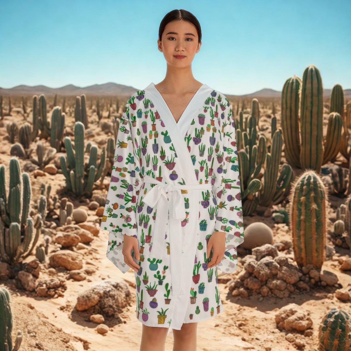 Long Sleeve Kimono Robe (AOP)