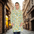 Lemon Allover Print Hoodie Dress | Lemon Heads Sleeves, Retro Vanity Illustration