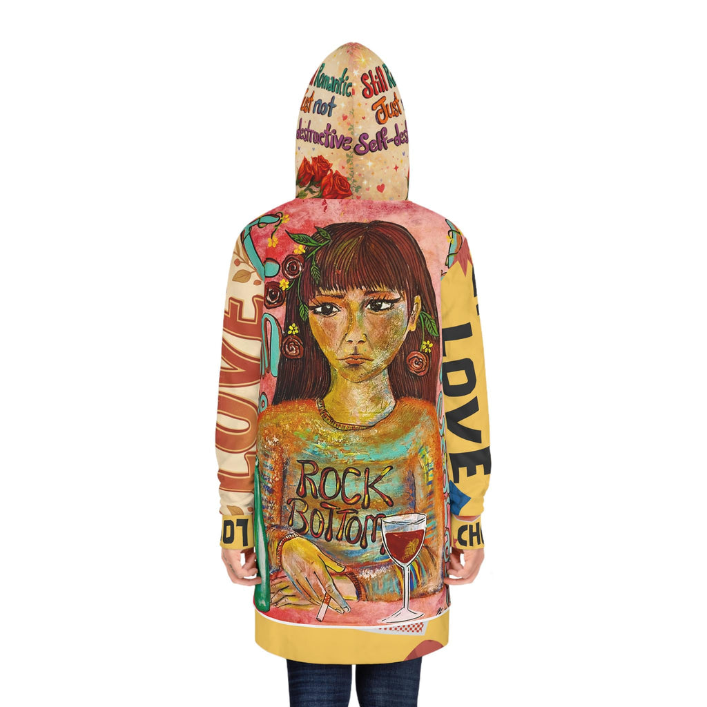 Surreal Portrait with Wine and Love, Hoodie Dress | All-Over Print
