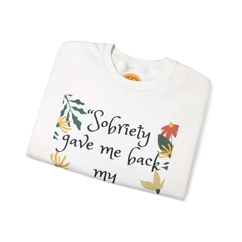 Sobriety gave me back my mornings Crewneck Sweatshirt | Graphic Sleeve Designs