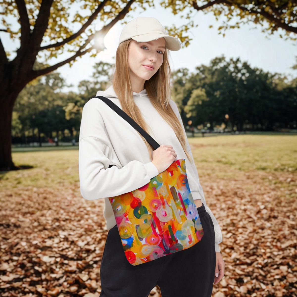 Abstract Colorful Watercolour Art Tote Bag | Bright Painted Pattern
