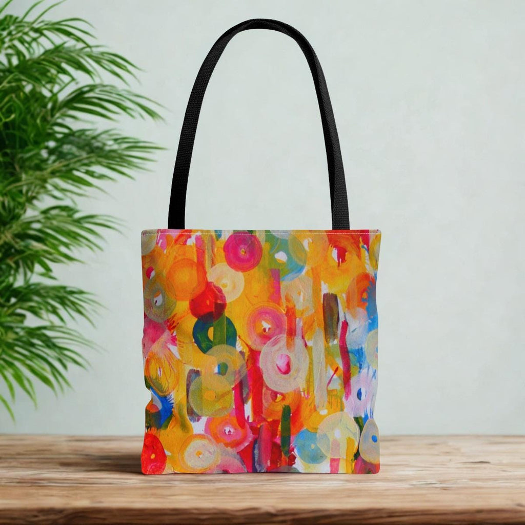 Abstract Colorful Watercolour Art Tote Bag | Bright Painted Pattern