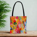 Abstract Colorful Watercolour Art Tote Bag | Bright Painted Pattern