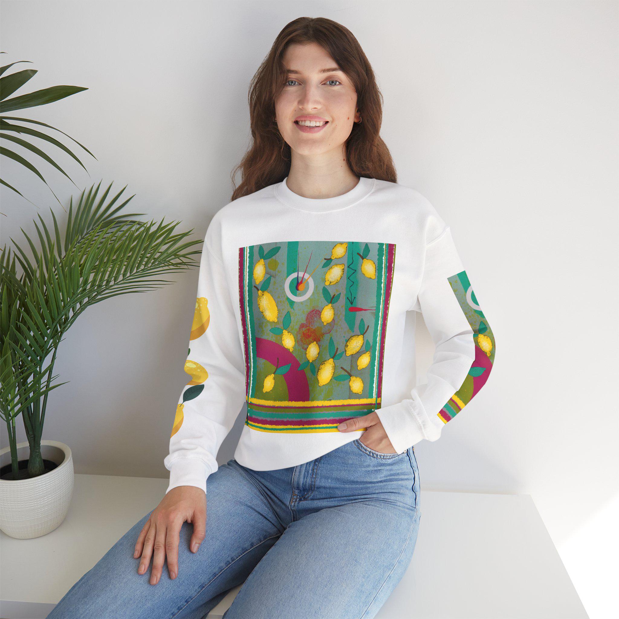Lemon Illustration All That Sun Packed Into One Small Thing Sweatshirt