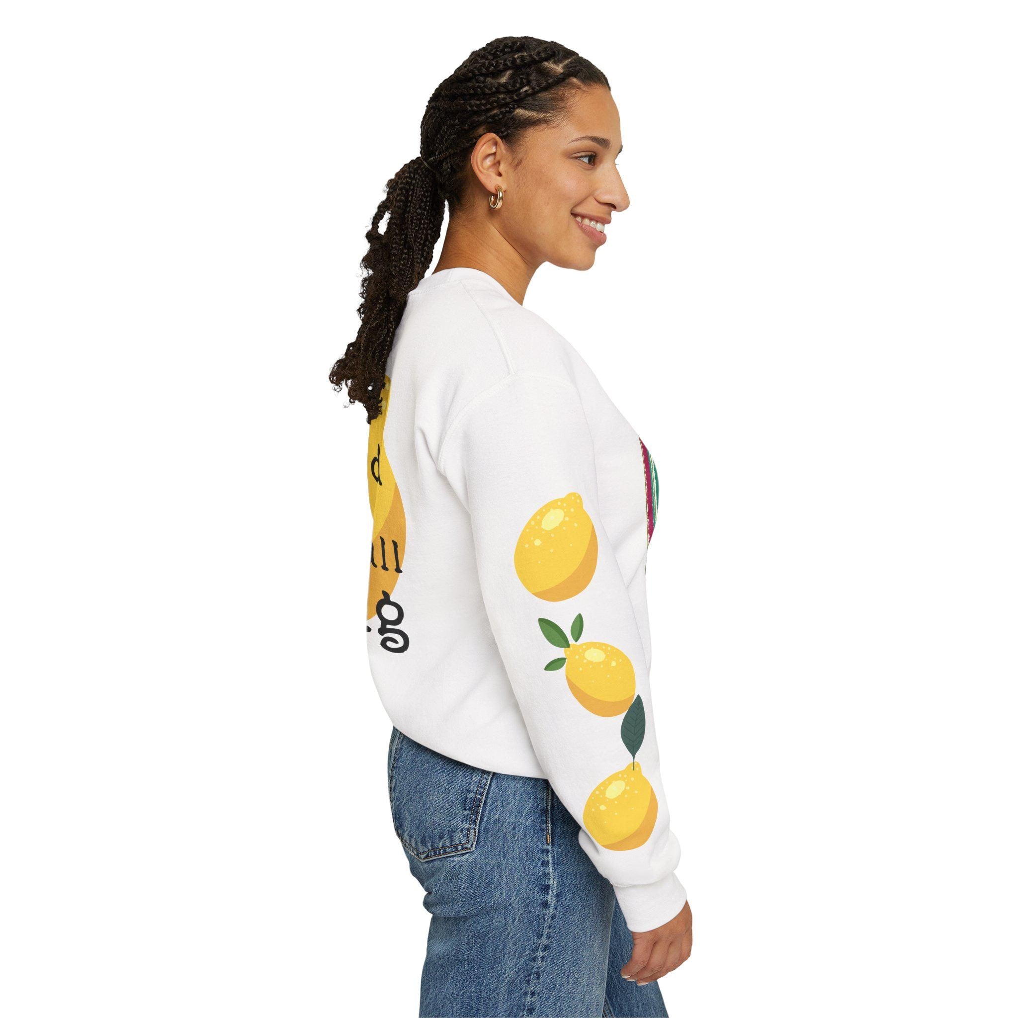Lemon Illustration All That Sun Packed Into One Small Thing Sweatshirt