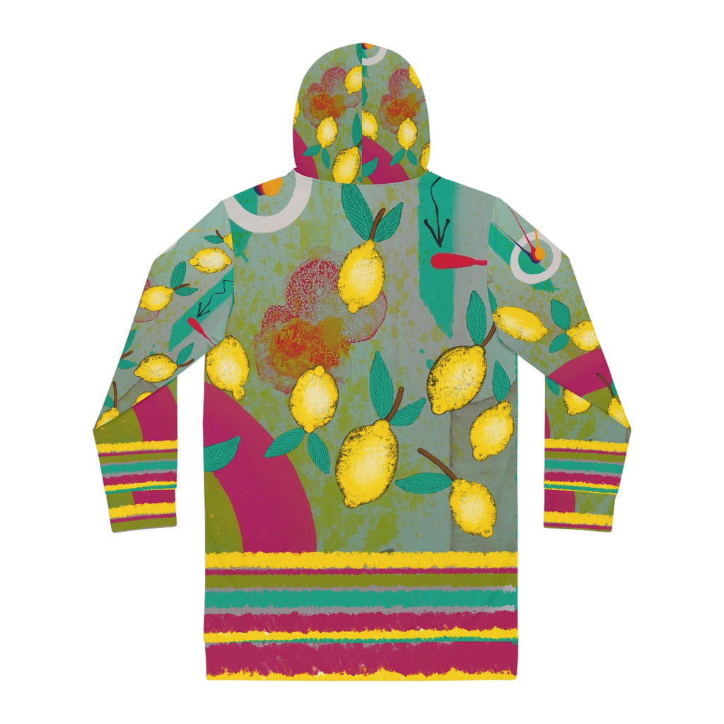 Lemon Branches Hoodie Dress | Allover Print Citrus Pattern