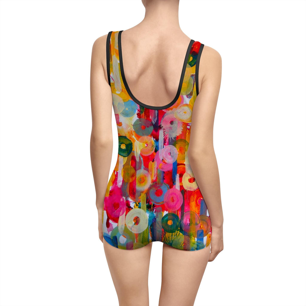 Abstract Retro Circles Swimsuit | Vintage All-Over Print