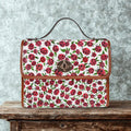 Ladybug Pattern Waterproof Canvas Bag | Floral Ladybugs Crossbody Backpack
